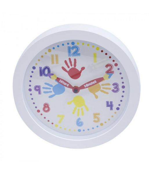 Relógio Parede Branco Mãos 25x25cm - Produtos Infinity Presentes