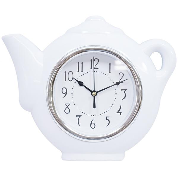 Relógio Parede Bule Branco 24x27cm - Infinity Presentes