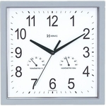 Relógio Parede Cinza Higrômetro Termômetro Herweg 660071-24