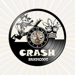Relógio Parede Crash Bandicoot Games Nerd Geek Vinil LP