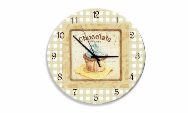 Relógio Parede Cupcake Chocolate - Tecnolaser