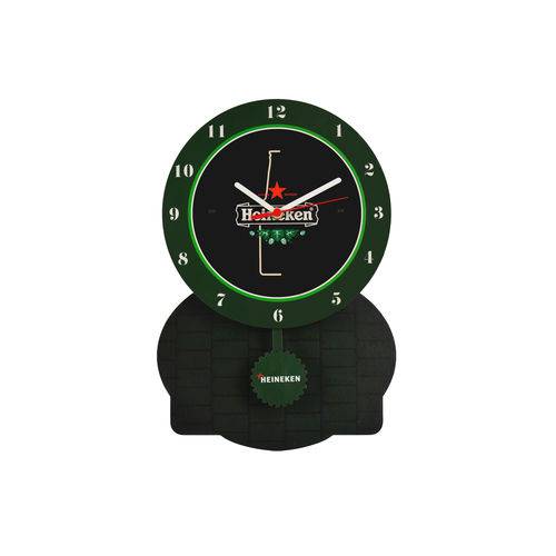 Relógio Parede de Pêndulo - Heineken