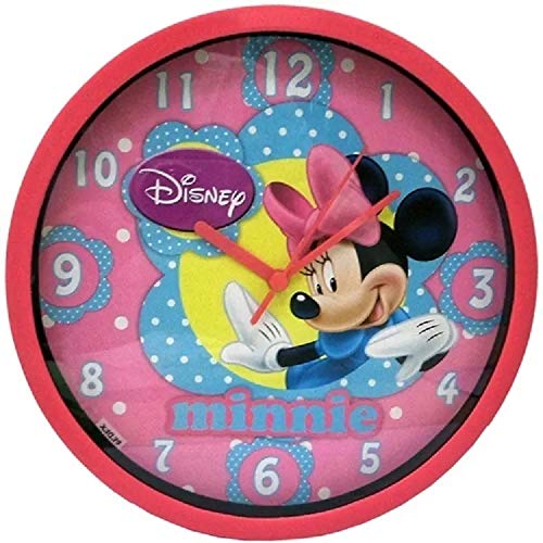 Relógio Parede Decoração Quarto Infantil Minnie Mouse Rosa