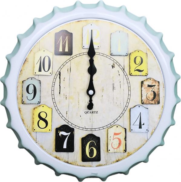 Relógio Parede Decorativo Tampa Garrafa - Quartz