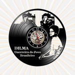 Relógio Parede Dilma Roussef Politica Disco Vinil LP Arte