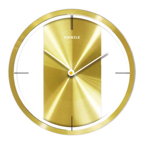 Relógio Parede Dourado 30cm Novo Alumínio Diamantado Kienzle