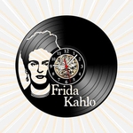 Relógio Parede Frida Kahlo Artista Vinil LP Decoração Retrô