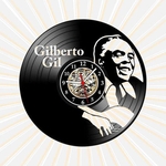 Relógio Parede Gilberto Gil Vinil LP Decoração Retrô Vintage