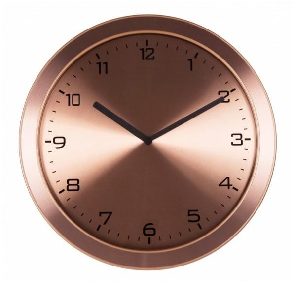 Relógio Parede Herweg 6456 309 Aluminio Escovado Rosê