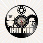Relógio Parede Homem Ferro Tony Stark Heróis Filmes Vinil LP