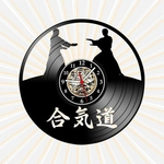 Relógio Parede Kung Fu Samurai Artes Marciais Vinil LP Retrô