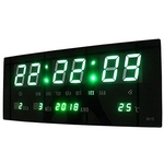 Relógio Parede Led Verde Digital Temperatura 36Cm Sing Clock