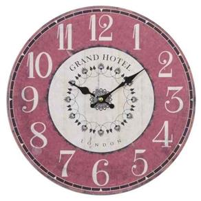 Relógio Parede Mdf 34Cm Grand Hotel London Decora Vetro #538