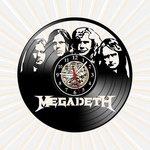 Relógio Parede Megadeth Bandas Rock Vinil LP Decoração Retrô