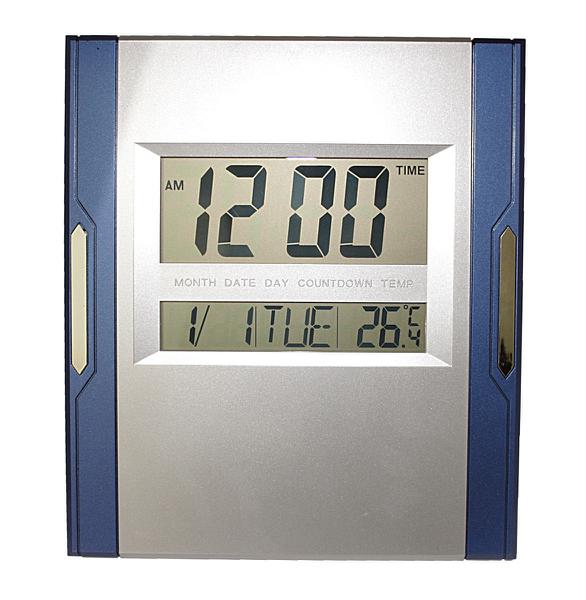 Relógio Parede Mesa Digital Termômetro Calendário Alarme - Exclusivo