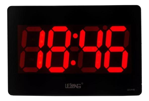 Relógio Parede Mesa Led Digital Calendário/Termômetro/Alarme Lelong LE-2116