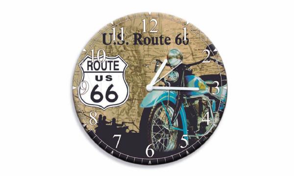 Relógio Parede Moto Route 66 - Tecnolaser