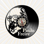 Relógio Parede Paulo Freire Pensadores Nerd Geek Vinil LP