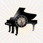 Relógio Parede Piano de cauda Musica classica Vinil LP Arte