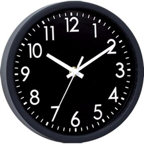 Relógio Parede Plástico Basic Black Preto 25x3,8x25 Cm - Urban