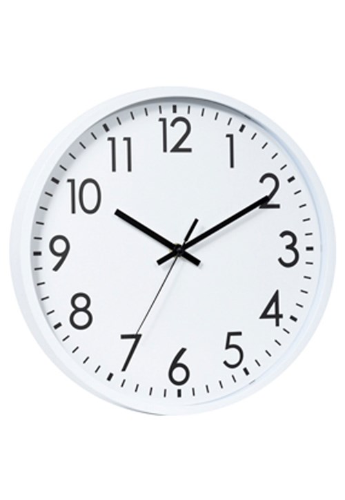Relógio Parede Plástico Basic White Branco 20X3,8X20 Cm Urban