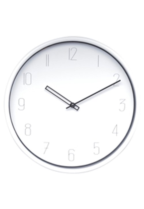 Relógio Parede Plástico Elegant Round Branco 25,4X4X25,4 Cm Urban