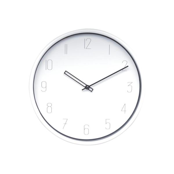Relógio Parede Plástico Elegant Round Branco 25,4x4x25,4 Cm - Urban