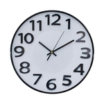 Relógio Parede Preto 30 X 30cm Escritório Ponteiro Segundos