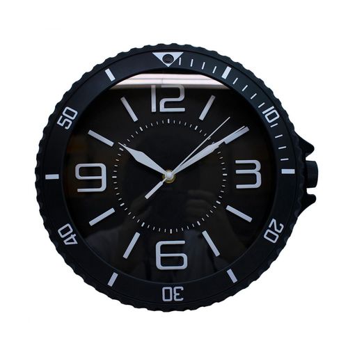 Relógio Parede Preto 29x30cm