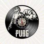 Relógio Parede PUBG Games Nerd Geek Vinil LP Decoração Retrô
