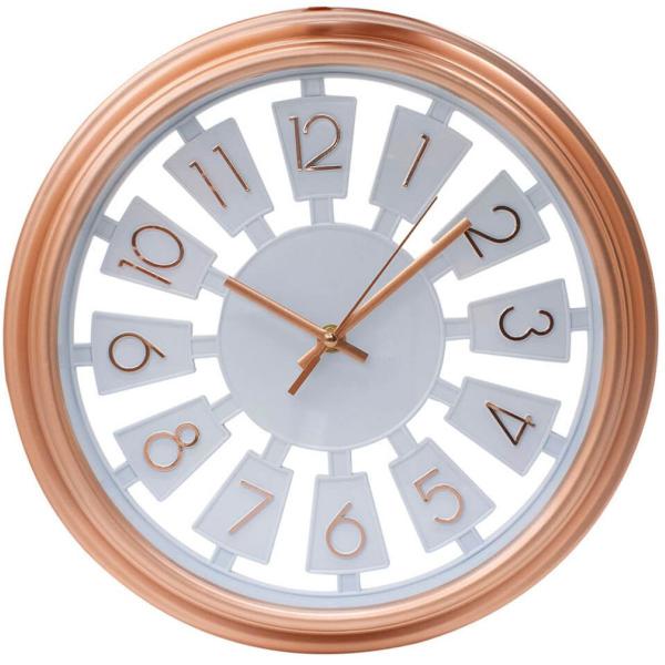 Relógio Parede Rosê 33x33cm - Tascoinport