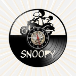 Relógio Parede Snoopy Desenho Infantil TV Cinema Vinil LP