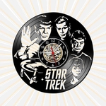 Relógio Parede Star Trek Filmes Series TV Nerd Geek Vinil LP