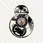 Relógio Parede Star Wars BB8 Filmes Series TV Disco Vinil