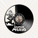 Relógio Parede Super mario Games desenho tv Vinil LP Retrô