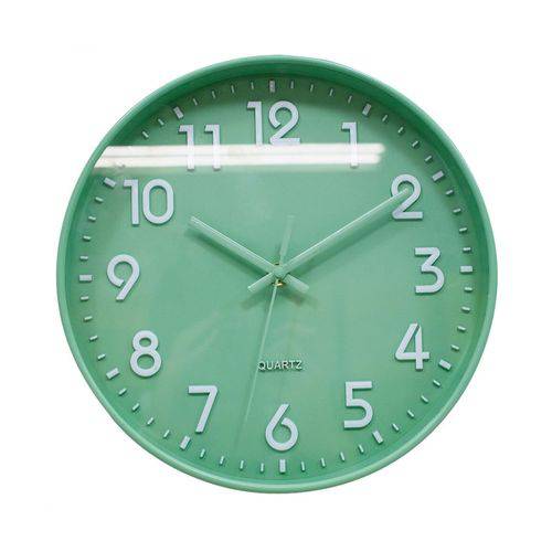Relógio Parede Verde 25x25cm