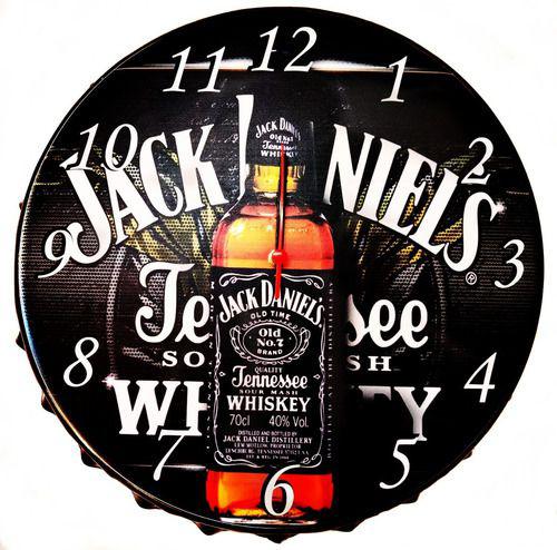 Relógio Parede Whisky Jack Daniels Feito em Aço 43 Cm - Global Utilidades