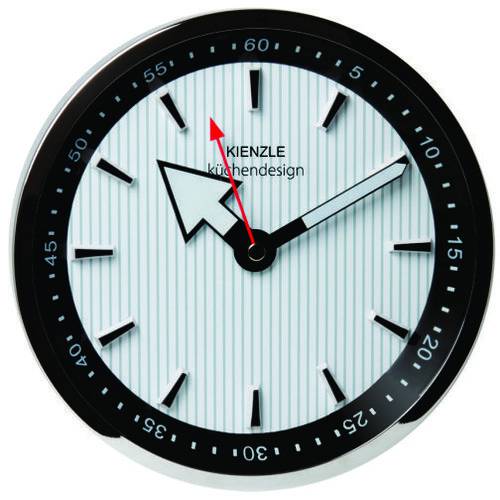 Relógio Parede Zebra 30cm 3d Branco Preto Cromado Kienzle