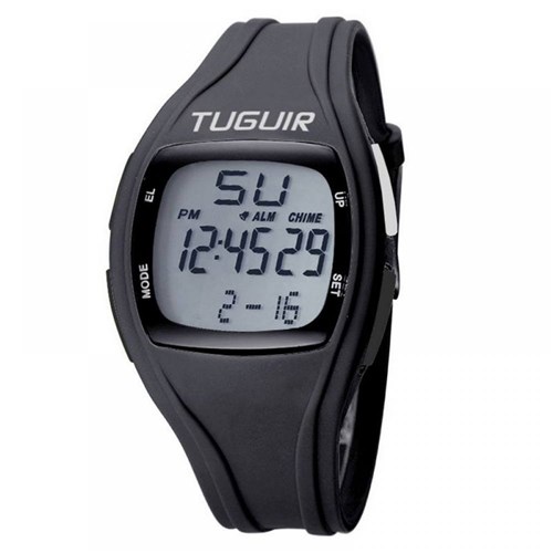 Relógio Pedômetro Unissex Tuguir Digital TG1602 - Preto