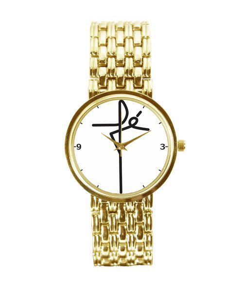 Relógio Personalizado Fé Feminino Dourado 3330 - Neka Relógios