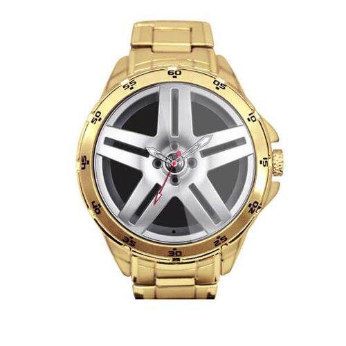 Relógio Personalizado Roda Long Beach Golf Vr6 Dourado 5776