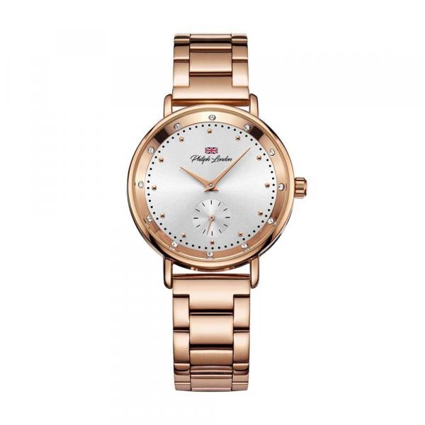 Relógio Philiph London Feminino Ref: Pl81005113f Social Rosé