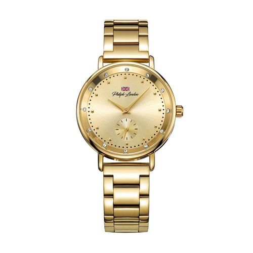 Relógio Philiph London Feminino Ref: Pl81007145f Social Dourado