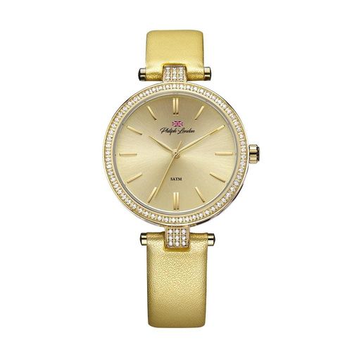 Relógio Philiph London Feminino Ref: Pl81019142f Social Dourado