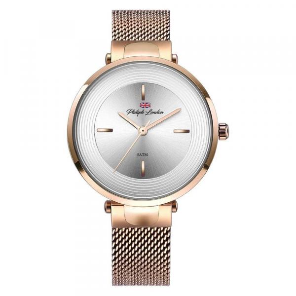 Relógio Philiph London Feminino Ref: Pl81034113f Si Social Rosé