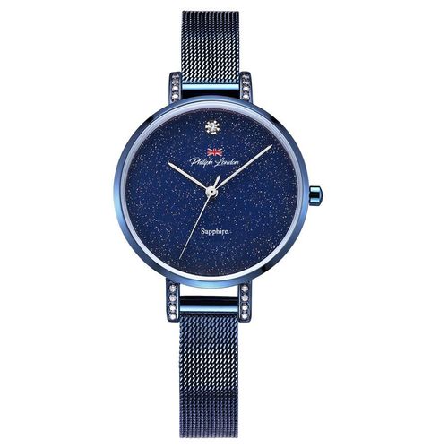Relógio Philiph London Feminino Ref: Pl81050113f Az Safira Azul
