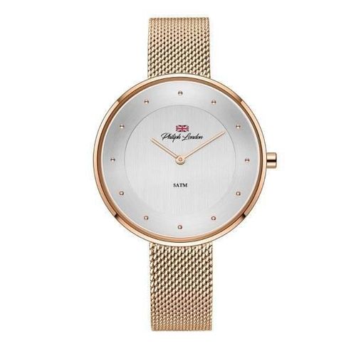 Relógio Philiph London Feminino Ref: Pl81025113f Social Rosé