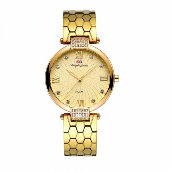 Relógio Philiph London Feminino Ref: Pl81028145f Ch Social Dourado