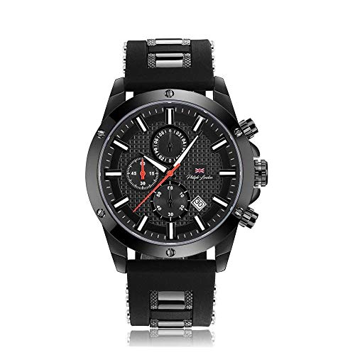 Relógio Philiph London Masculino Ref: Pl80069612m Pr Cronógrafo Black