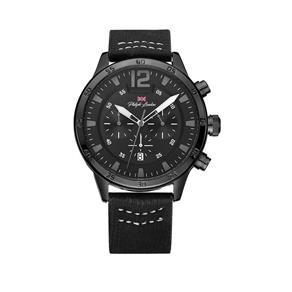 Relógio Philiph London Masculino Ref: Pl80071612m Pr Cronógrafo Black